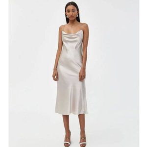 Della Slip Dress In Ash